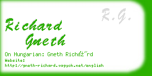 richard gneth business card